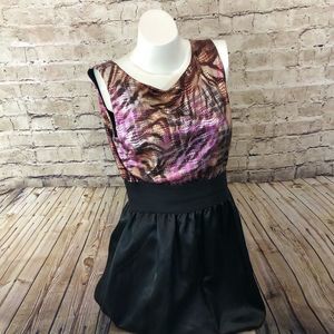 Bananas monkey dress black skirt bottom large